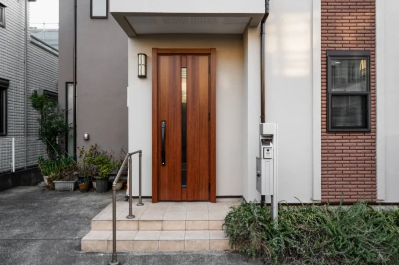 Dark Color PVC Film Surface Bathroom Wood Door