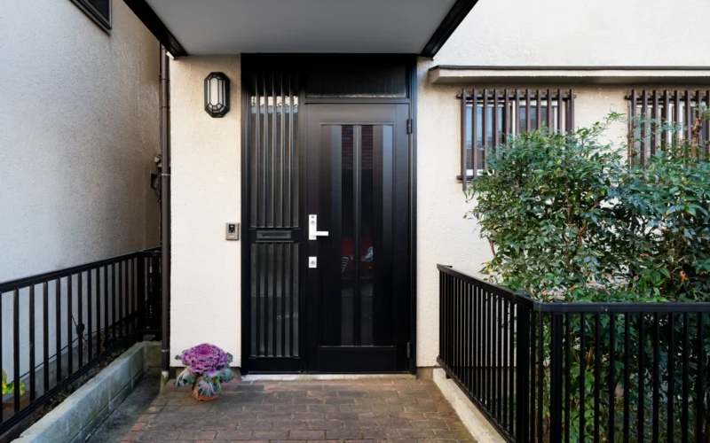 Dark Color PVC Film Surface Bathroom Wood Door