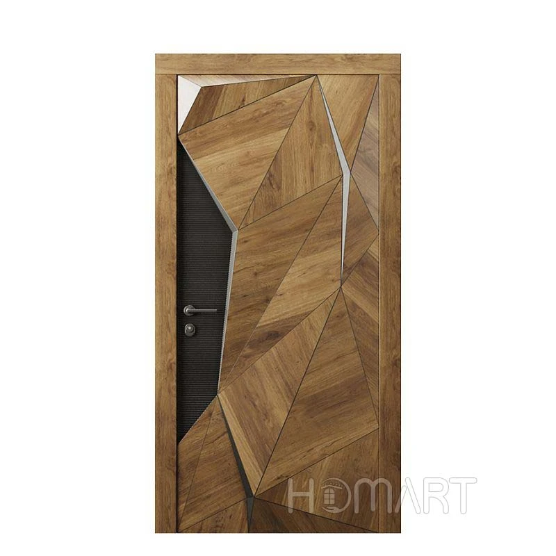 3D Carving Solid Security Aluminum   Entrance hinged  Doors