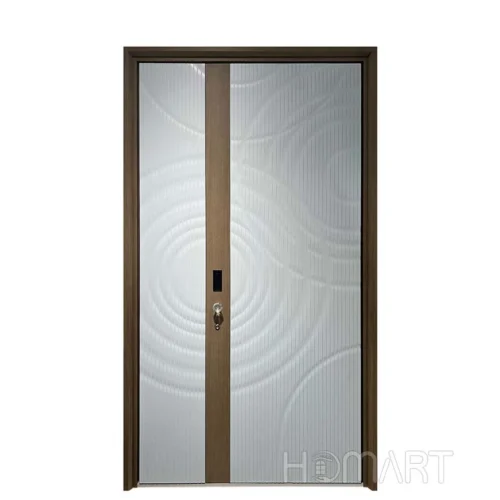 American Style  Manual Opening Cast Aluminum Armored Exterior Entry door