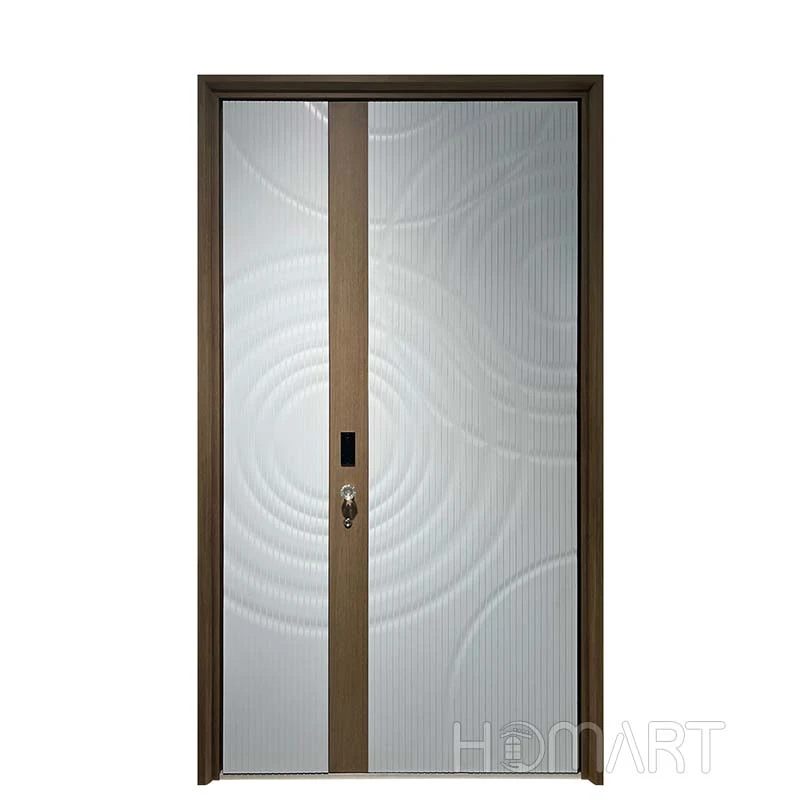 American Style  Manual Opening Cast Aluminum Armored Exterior Entry door