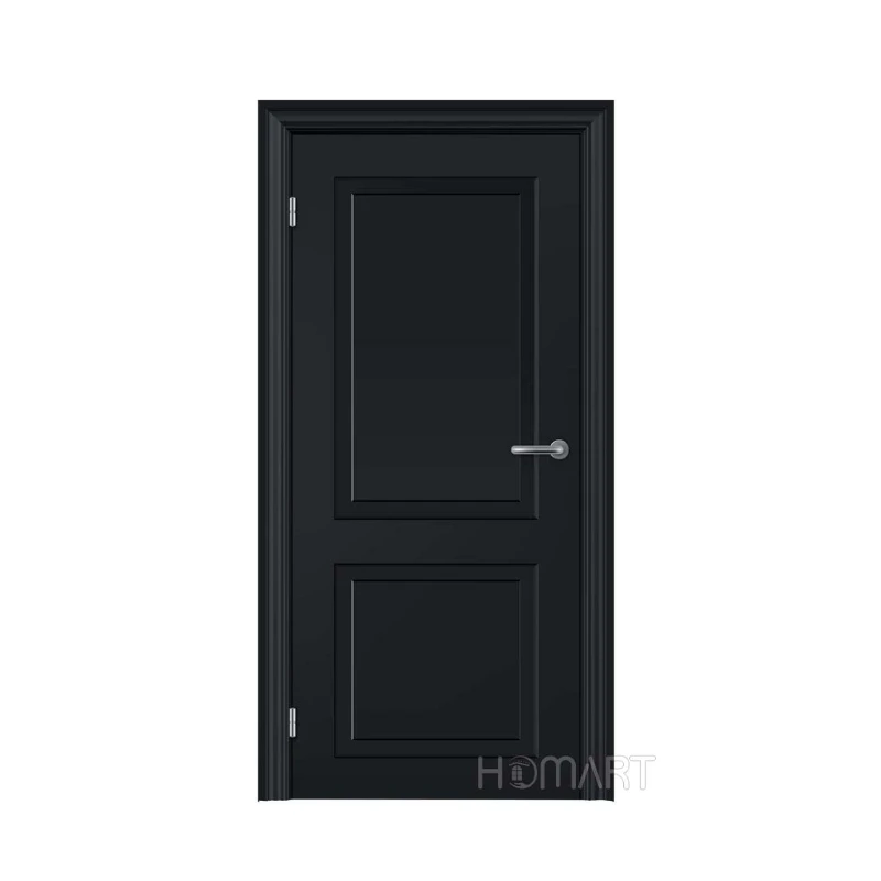 Black Walnut Waterproof Prehung Traditional Design Black Solid Wooden Interior Bedroom Slab Doors for Houses