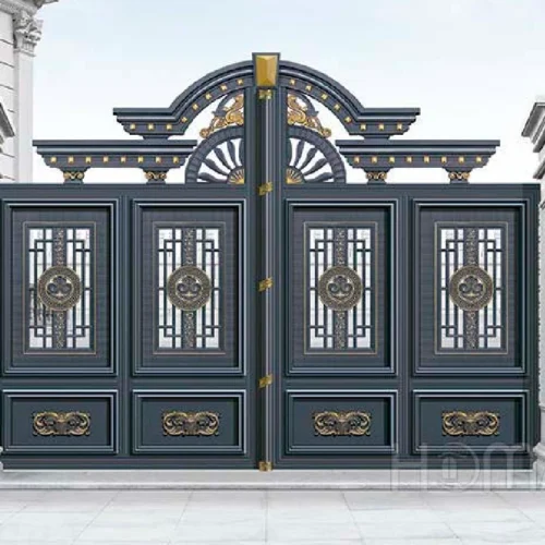 Custom Security Sliding Driveway Design  Wrought Iron Main Entrance  Villa Gates