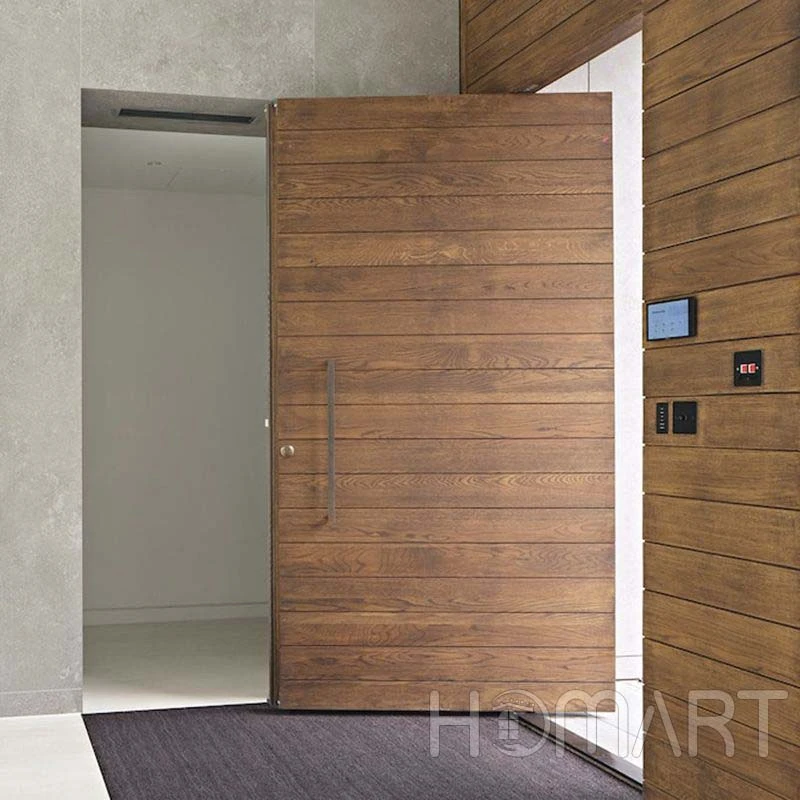 Customize Heavy Duty  Wood Grain striped  Entry  Pivot Door