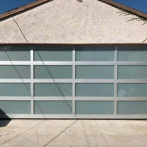 Customized Electric Vertical Folding Tempered Frosted Glass Garage Doors for Homes Modern Customized Electric Vertical Folding Tempered Frosted Glass Garage Doors for Homes Modern