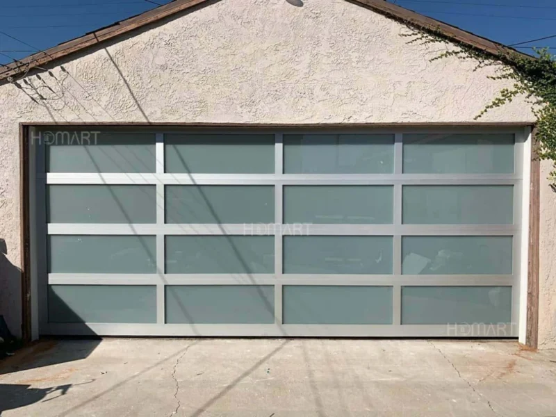 Customized Electric Vertical Folding Tempered Frosted Glass Garage Doors for Homes Modern Customized Electric Vertical Folding Tempered Frosted Glass Garage Doors for Homes Modern