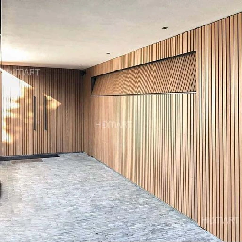 Hidden Sectional Electric Slatted Aluminum Grille wooden grain Garage Doors Hidden Sectional Electric Slatted Aluminum Grille wooden grain Garage Doors