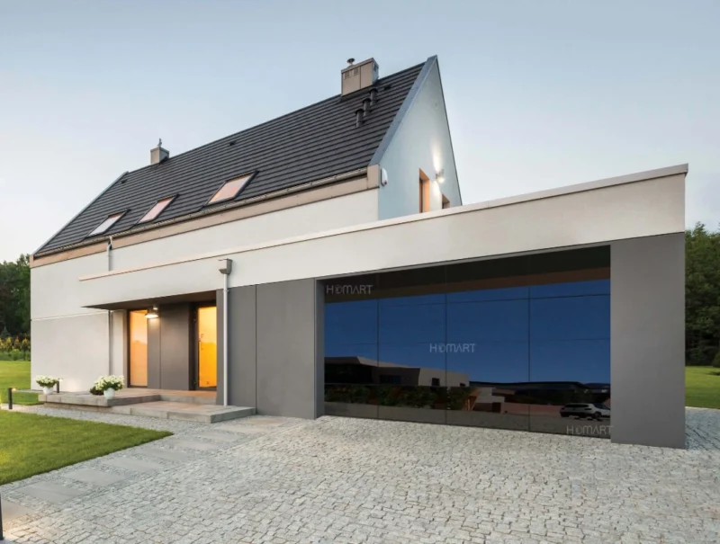 High Quality Modern Design Tempered Mirror Glass Automatic Sectional Aluminum Frameless Garage Door High Quality Modern Design Tempered Mirror Glass Automatic Sectional Aluminum Frameless Garage Door