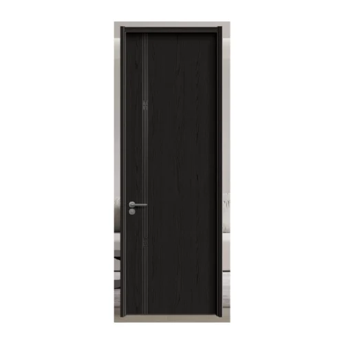 Latest Design Modern Home Prehung Solid WoodenPanel Black Walnut Interior Room Door