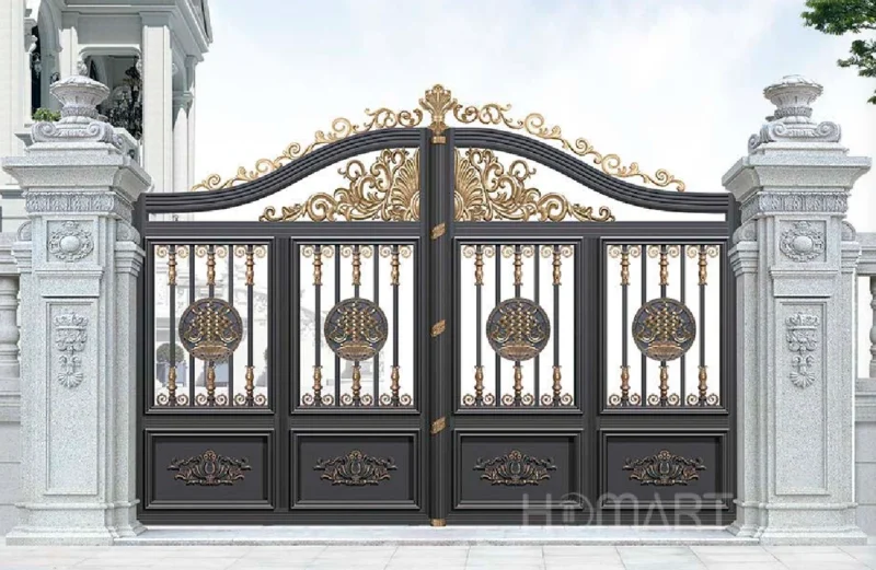 Luxury Antique Wrought Iron Fancy Main Gate Design Driveway Gate Design Boundary Wall Gate