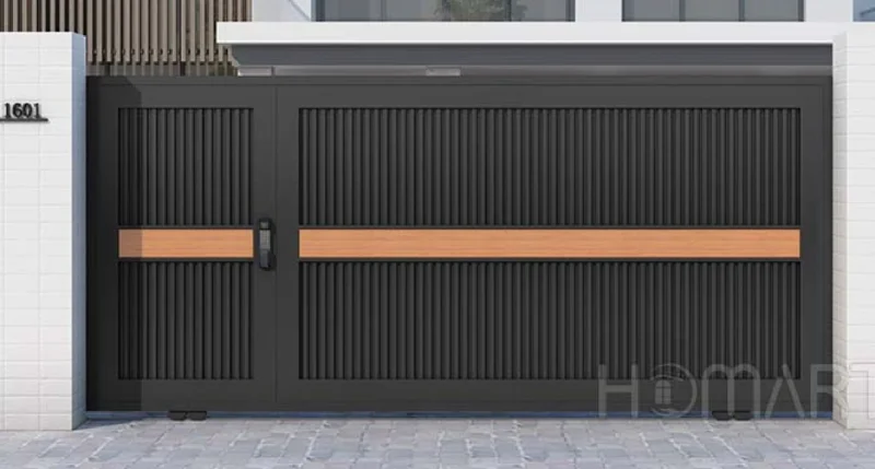 Luxury Modern Automatic with Double Main Security for Garden Villa Fence Panel Gate