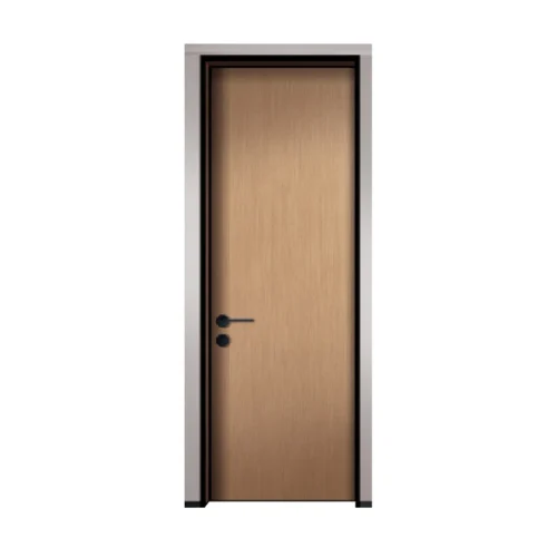 Metal Frame Waterproof Aluminum Wooden Doors for  House  Interior Door