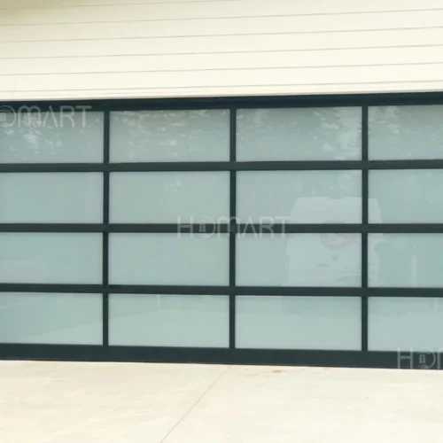 Modern Aluminum Alloy Tempered Frosted Glass Panel Full View Garage Door Modern Aluminum Alloy Tempered Frosted Glass Panel Full View Garage Door