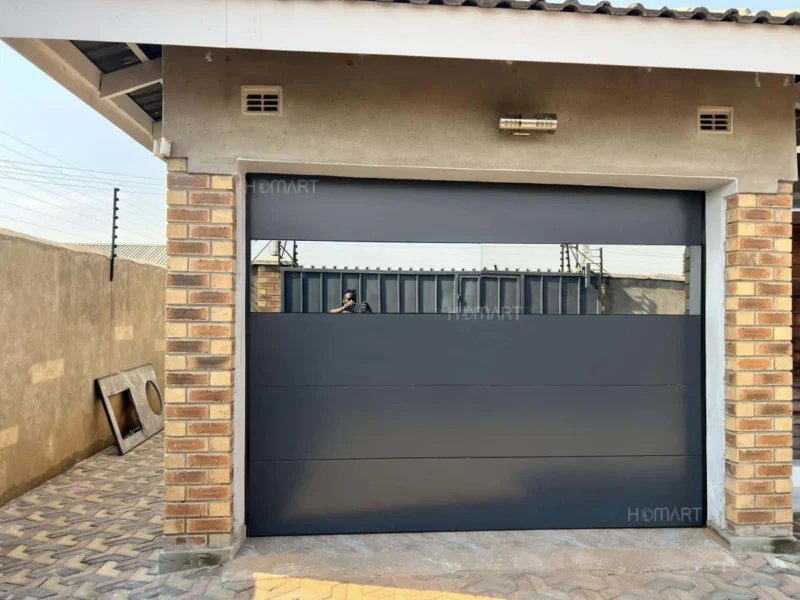 Modern Design Part View Aluminum Steel Tempered glass Automatic Sandwich Panel Overhead Sectional Steel