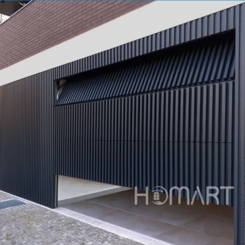 Modern Design Stylish Black grill Aluminum Alloy Soundproof Insulation Garage Door for Commercial Use Modern Design Stylish Black grill Aluminum Alloy Soundproof Insulation Garage Door for Commercial Use