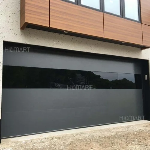 Modern Exterior Door Latest Customize Residential Automatic  Aluminum Alloy Glass Garage Door
