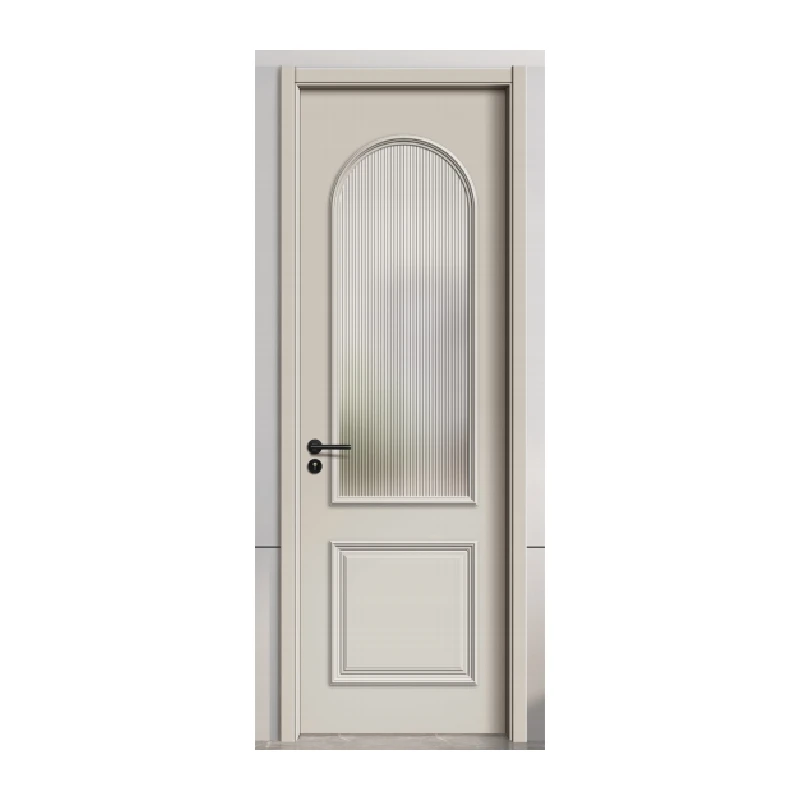 Modern French Design White Painted with Glass Insert Finished Composite Material Wood Interior Door Modern French Design White Painted with Glass Insert Finished Composite Material Wood Interior Door