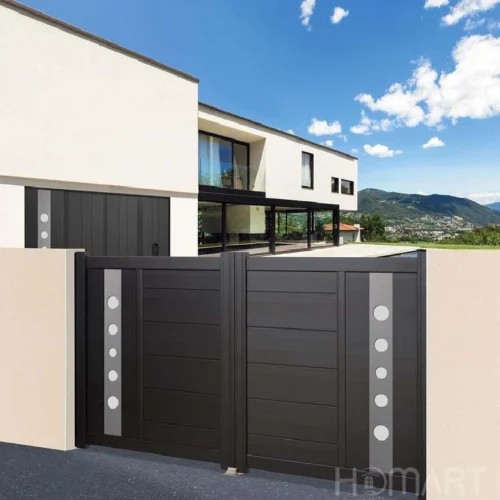 Modern Security High Quality Wrought Iron Swing Open Main Gates Fencing Gate