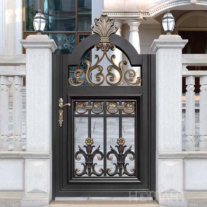 Refined Custom  Modern Design Wrought Iron Fence Security  Gate