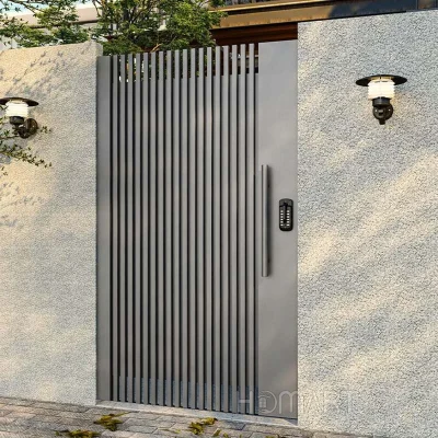 Latest Automatic Single Panels Swing Style Iron Driveway Gates
