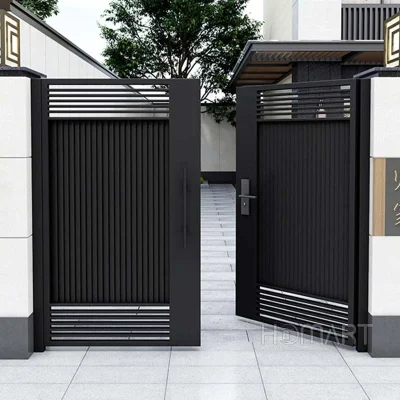 Modern Courtyard Durable Swing Easy Installation Wrought Iron Villa Gate